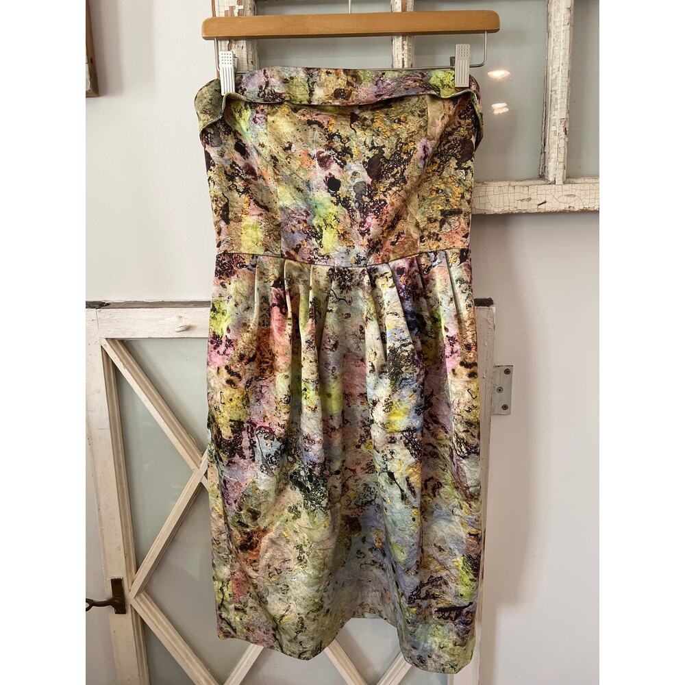 Anthropologie McGinnsize 6 strapless dress Cooling Magma